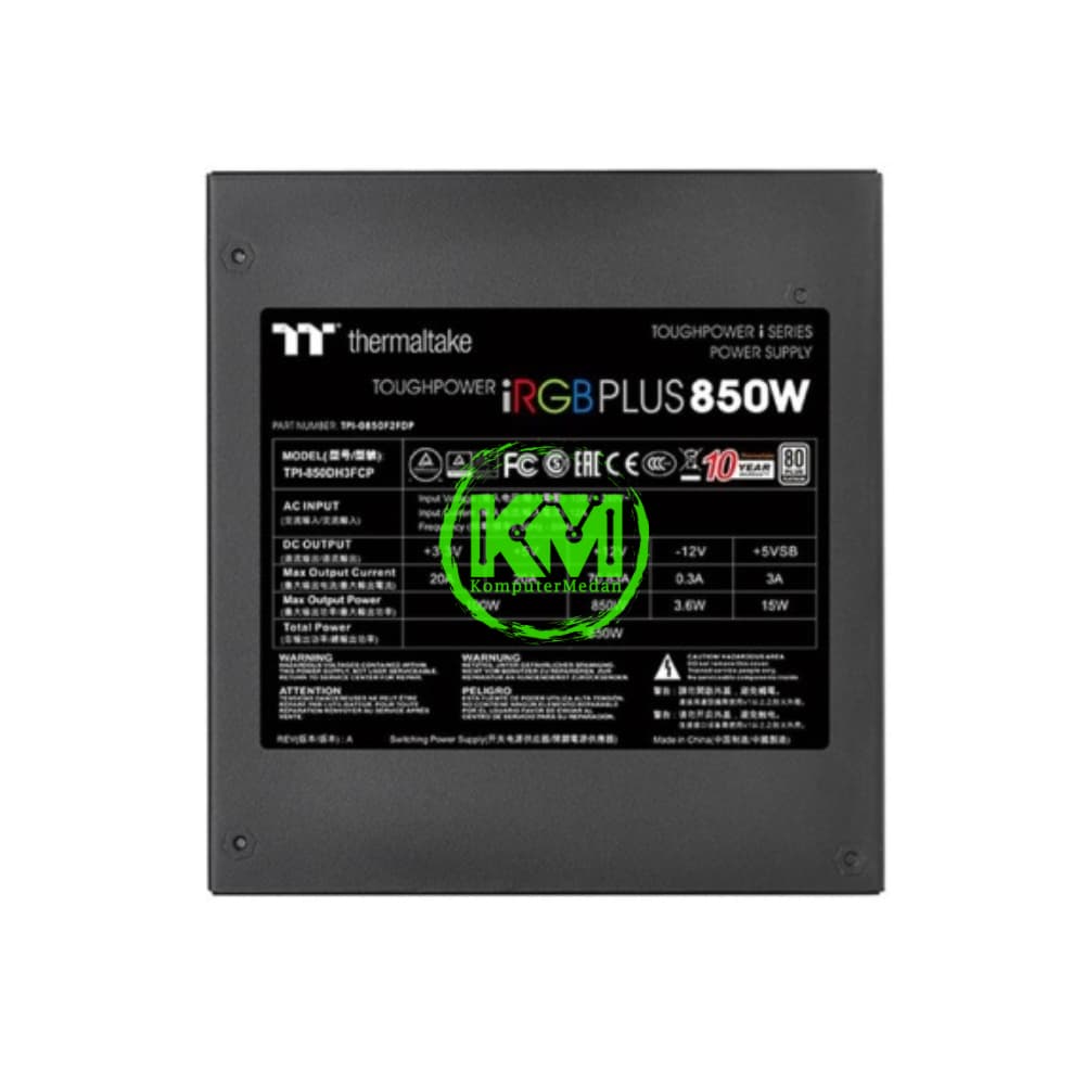 THERMALTAKE TOUGHPOWER IRGB PLUS 850 80+ PLATINUM POWER SUPPLY - Image 5