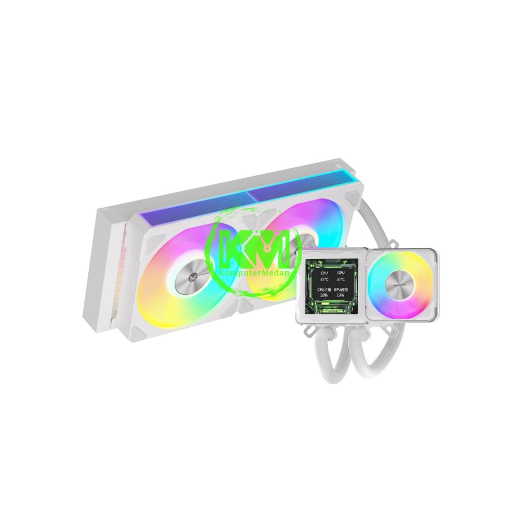 FPMAX ICECORE L240 ARGB WHITE DISPLAY LCD FAN PROCESSOR