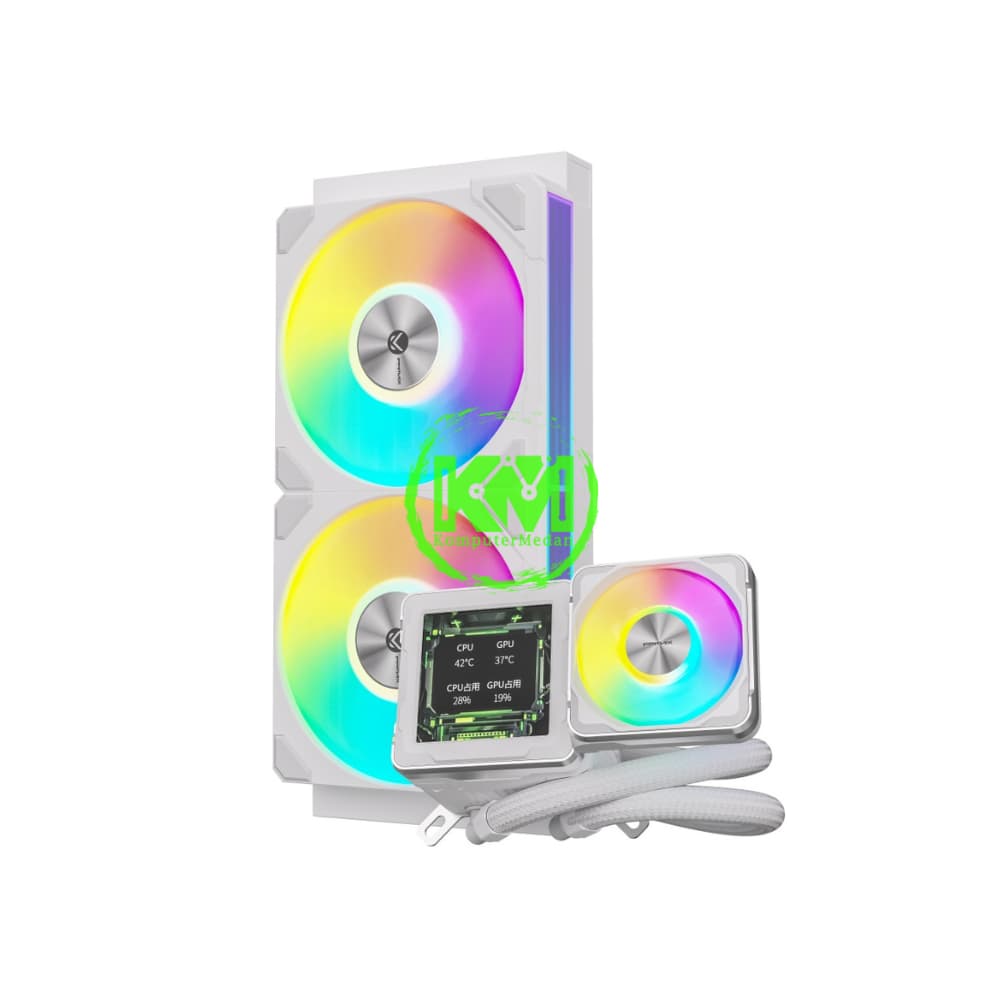 FPMAX ICECORE L240 ARGB WHITE DISPLAY LCD FAN PROCESSOR - Image 2