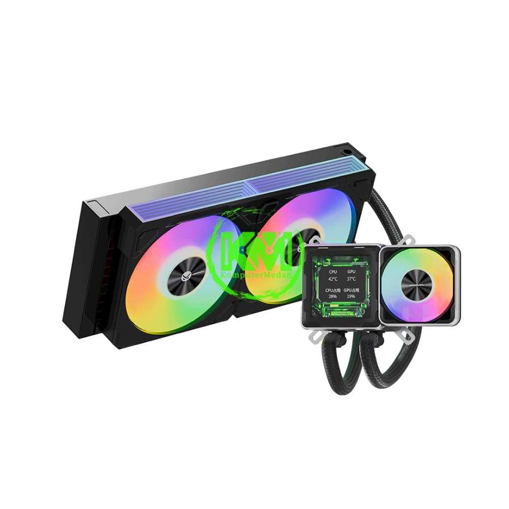 FPMAX ICECORE L240 ARGB BLACK DISPLAY LCD FAN PROCESSOR