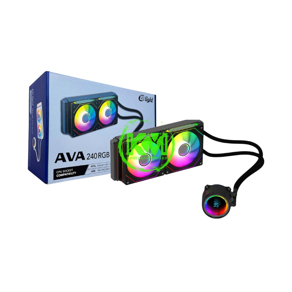 ENLIGHT AVA 240 BLACK WATER COOLING MIRROR FAN PROCESSOR