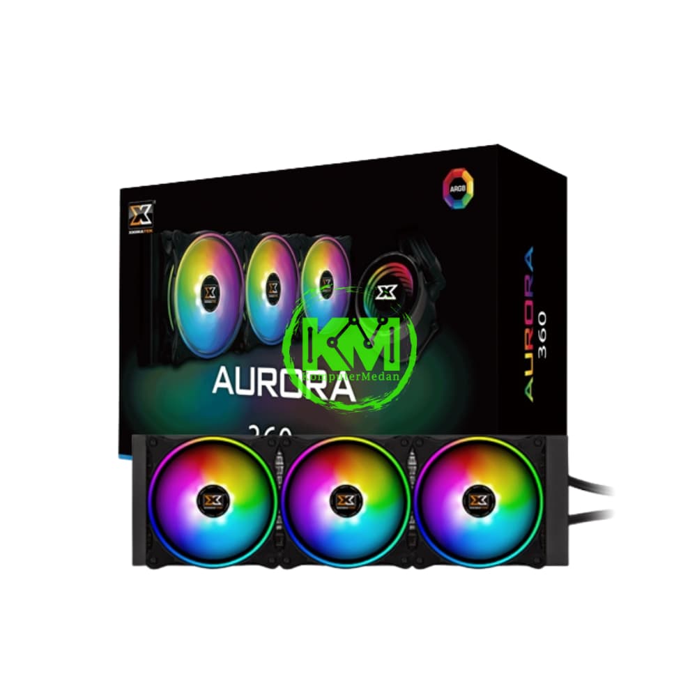 XAGATEK BRACKET LGA 1700 AURORA 360 ARGB FAN PROCESSOR - Image 1