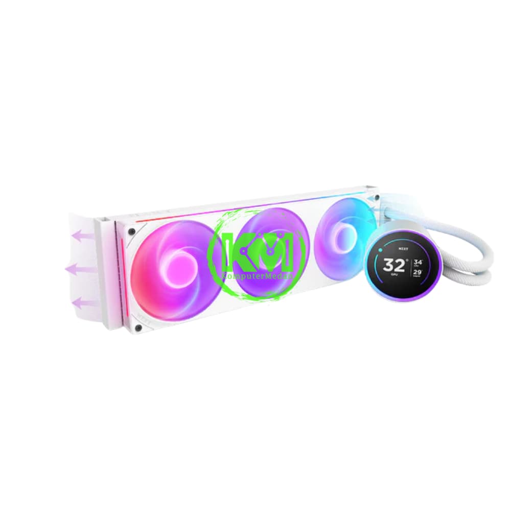 NZXT KRAKEN ELITE 360 RGB WHITE FAN PROCESSOR - Image 2