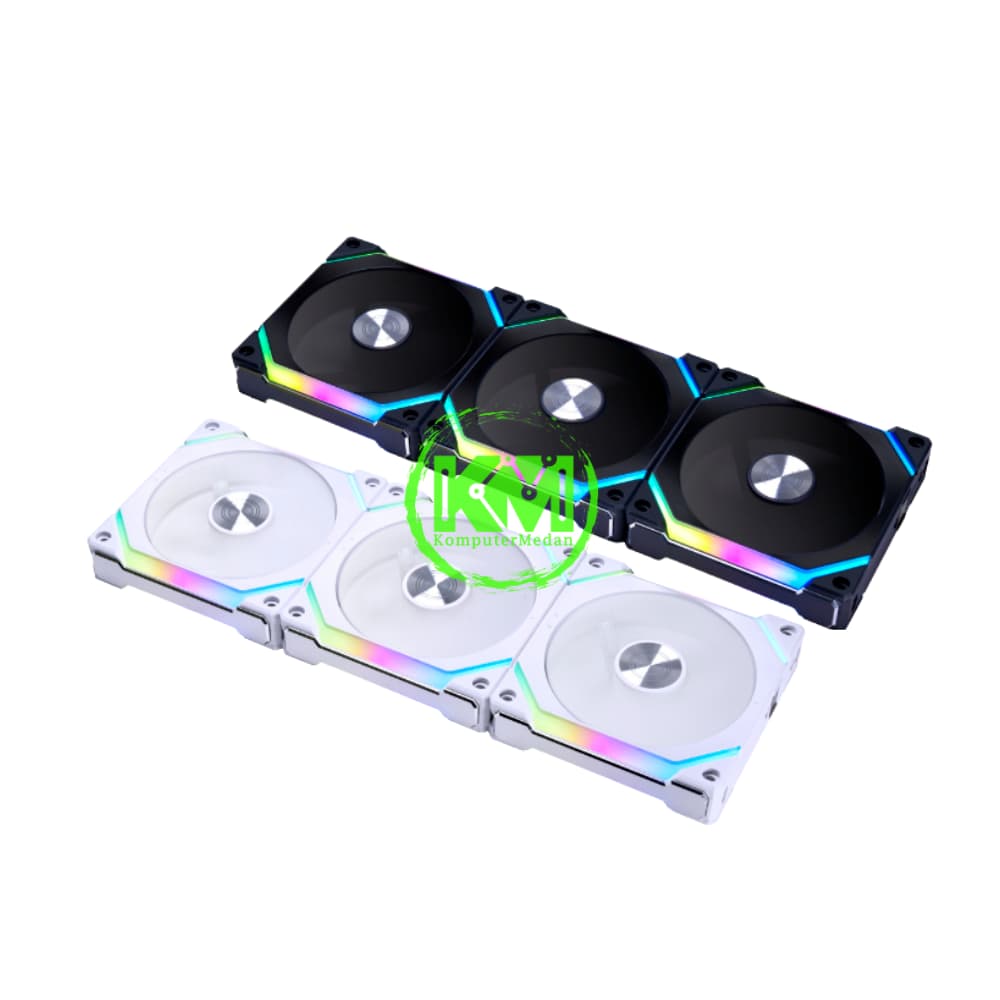LIAN LI SL 120 V2 ARGB 3 PACK BLACK WHITE FAN CASING - Image 1