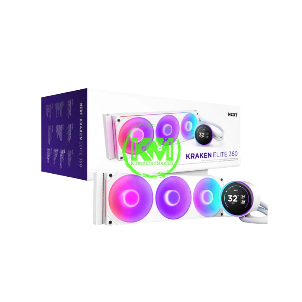 NZXT KRAKEN ELITE 360 RGB WHITE FAN PROCESSOR - Image 1