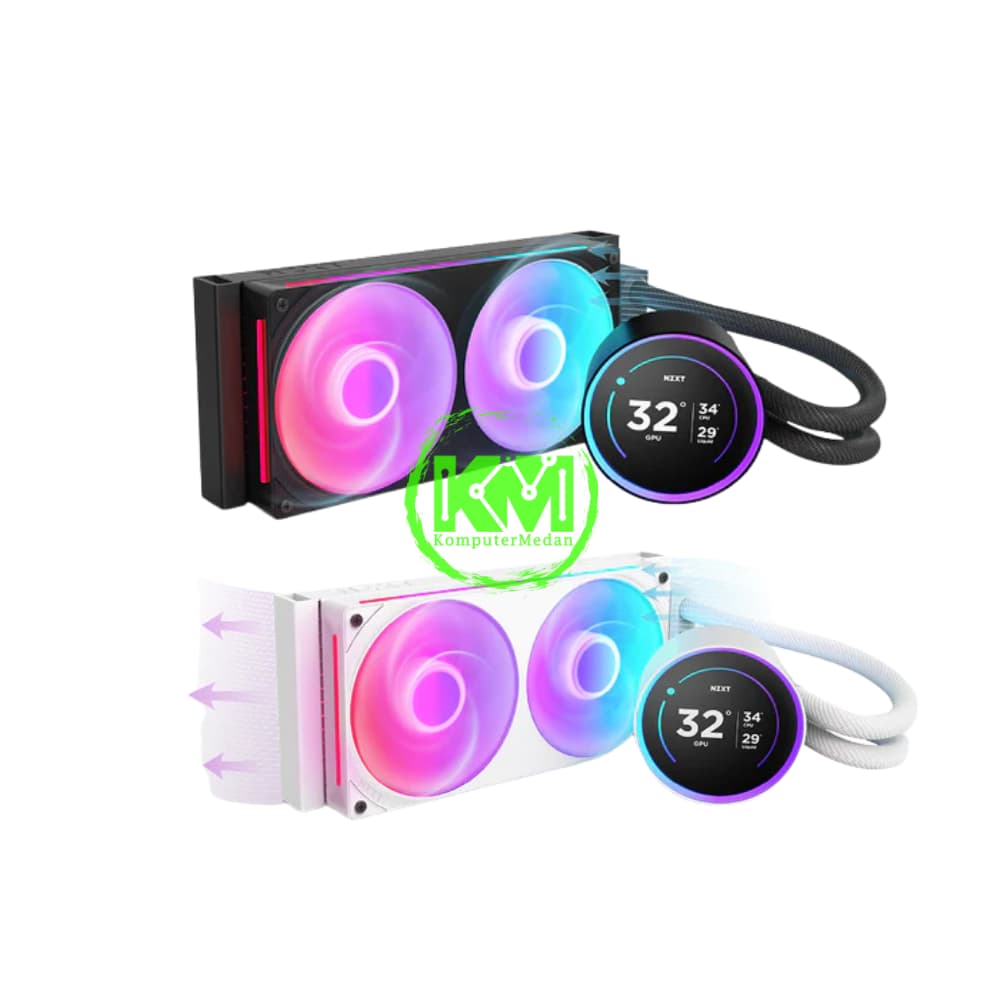 NZXT KRAKEN ELITE 240 RGB BLACK WHITE FAN PROCESSOR - Image 2