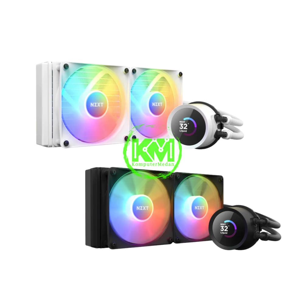NZXT KRAKEN 240 RGB DISPLAY RGB BLACK WHITE FAN PROCESSOR