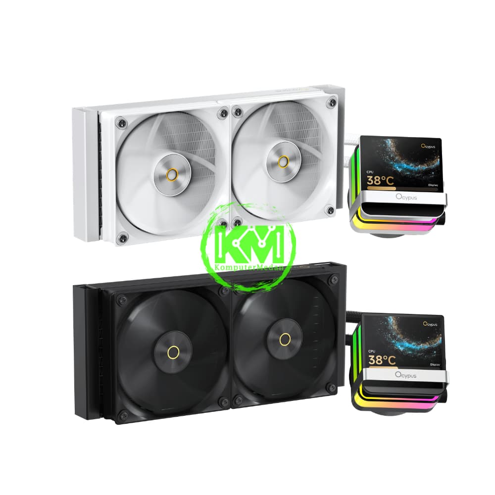 OCYPUS SIGMA L24 PRO ARGB 240MM DISPLAY LCD BLACK WHITE FAN PROCESSOR - Image 2