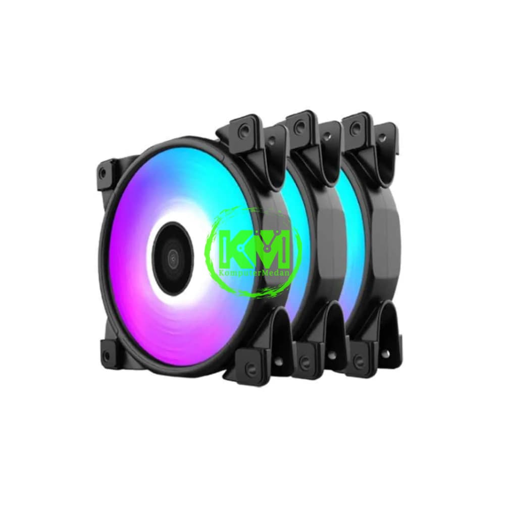 PCCOOLER HALO RGB BLACK 3IN1 FAN CASING - Image 2