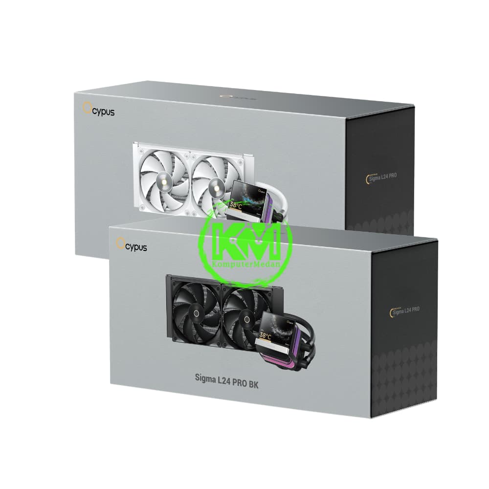 OCYPUS SIGMA L24 PRO ARGB 240MM DISPLAY LCD BLACK WHITE FAN PROCESSOR