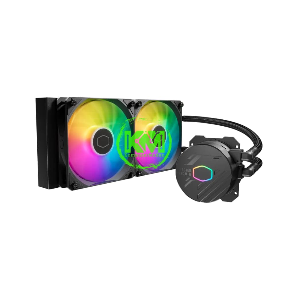 COOLER MASTER MASTER LIQUID 240L CORE ARGB BLACK FAN PROCESSOR - Image 1