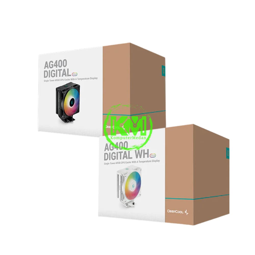 DEEPCOOL AG400 DIGITAL ARGB BLACK WHITE FAN PROCESSOR - Image 1