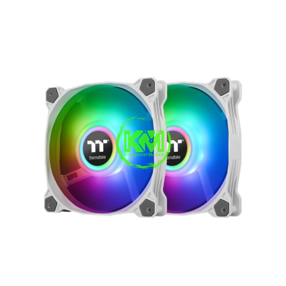 THERMALTAKE PURE DUO 12 ARGB SNOW 2 PACK FAN PROCESSOR - Image 1