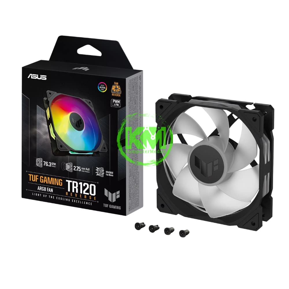 ASUS TUF TR120 REVERSE BLACK ARGB FAN CASING - Image 1