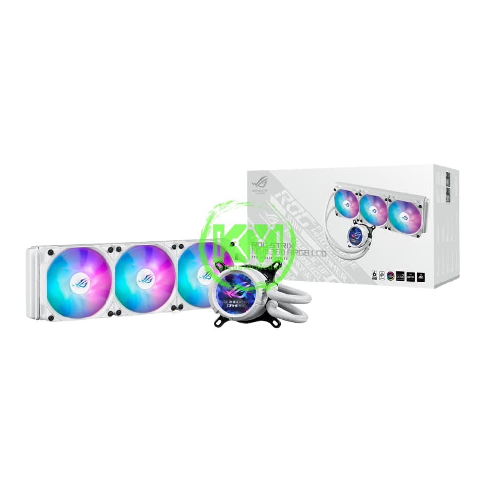 ASUS ROG STRIX LC III 360 ARGB LCD WHITE AIO LIQUID COOLER FAN - Image 1