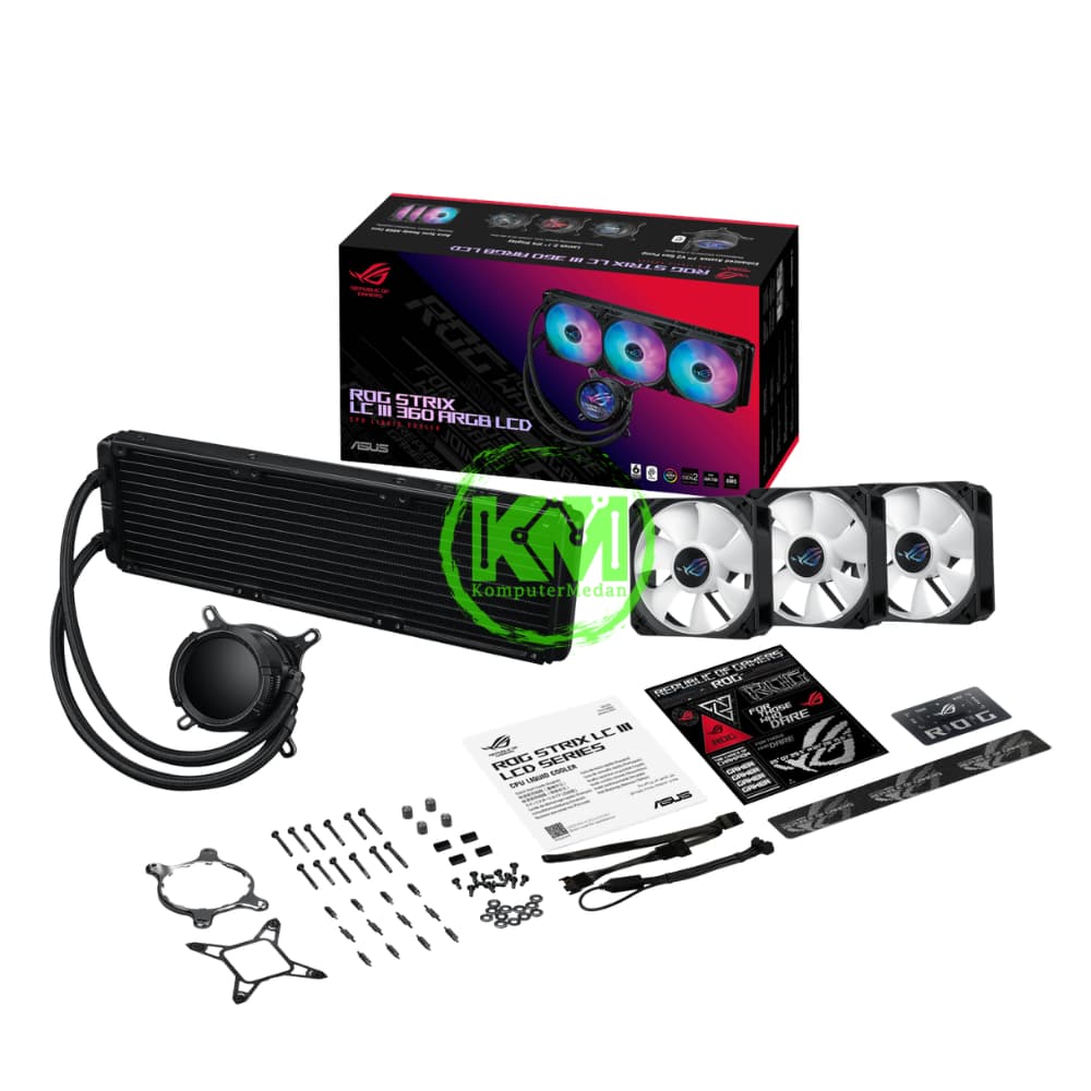 ASUS ROG STRIX LC III 360 ARGB LCD AIO LIQUID COOLER FAN - Image 5