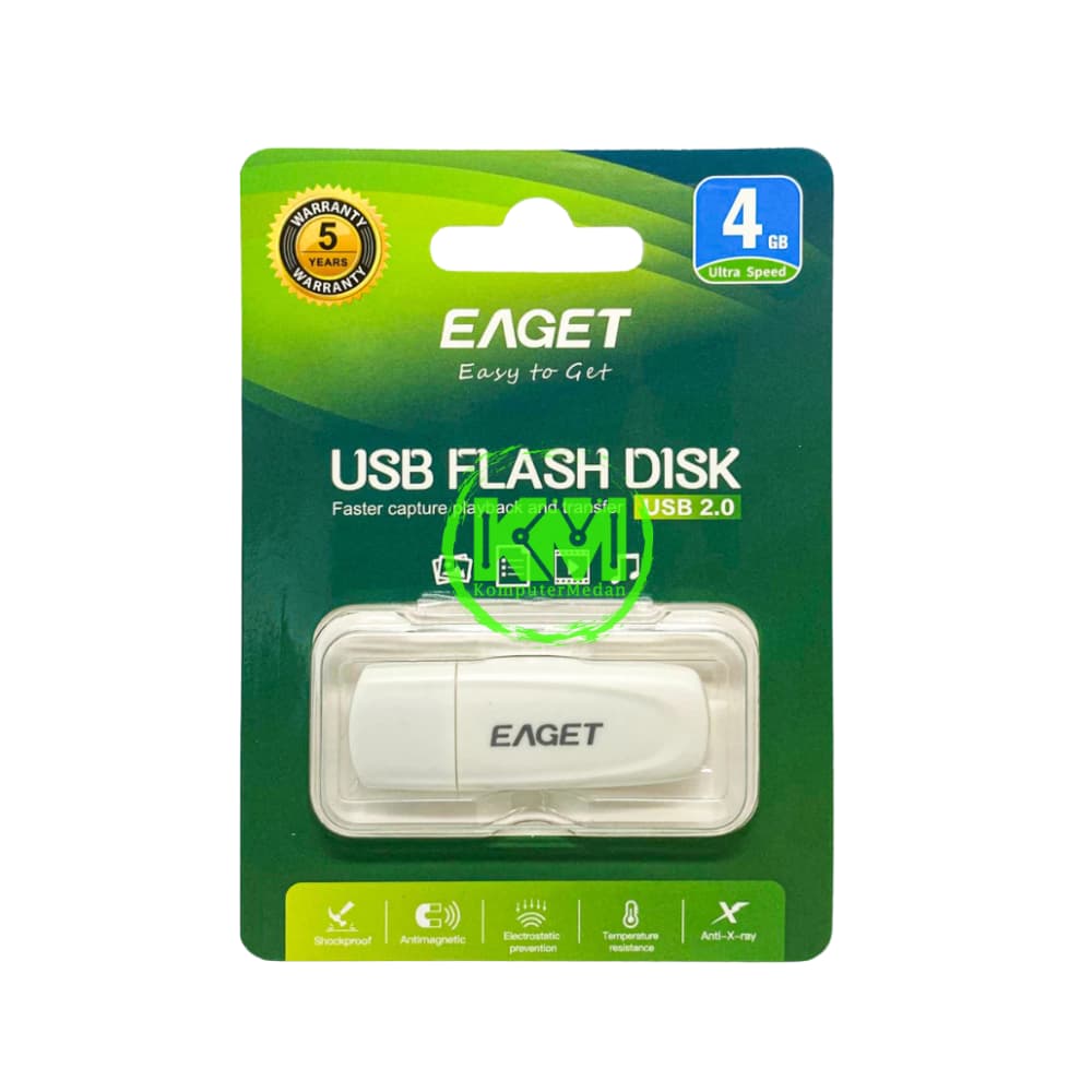 EAGET F1 4GB WHITE FLASHDISK - Image 1
