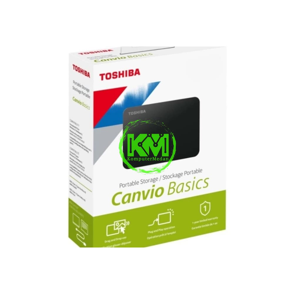 TOSHIBA CANVIO BASIC 1TB EXTERNAL HDD - Image 1