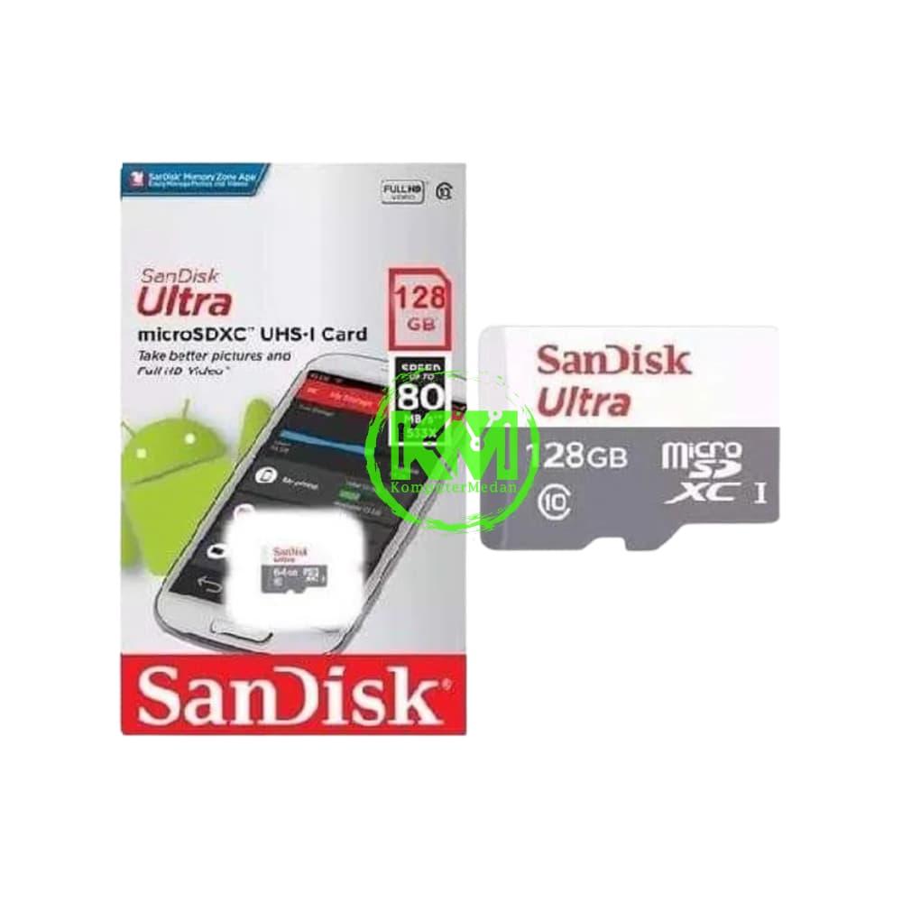 SANDISK MICROSD CLASS 10 128GB 100MBPS MEMORY CARD - Image 1