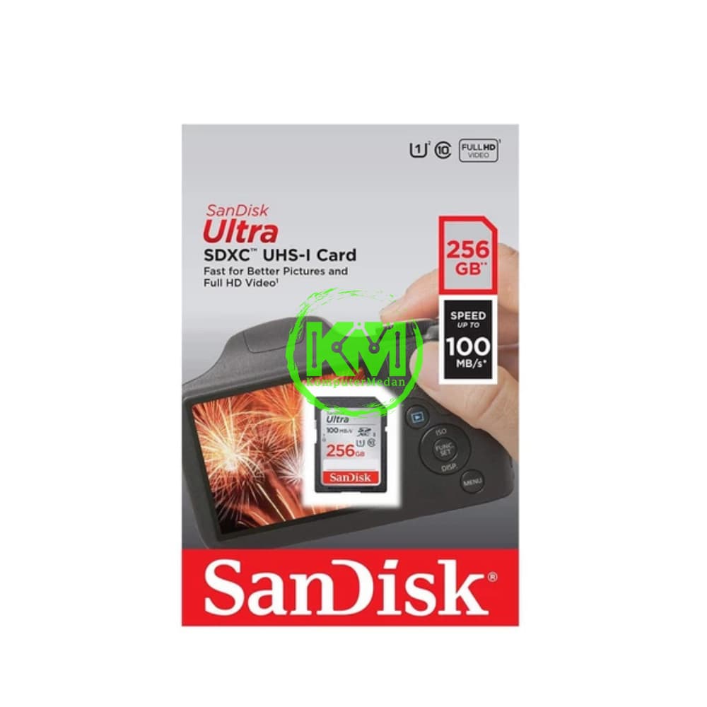 SANDISK SDCARD CLASS10 256GB 100MB MEMORY CARD - Image 1