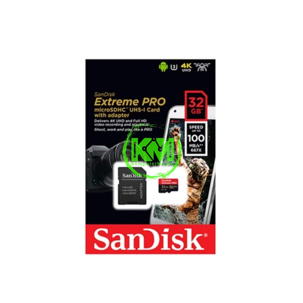 SANDISK MICROSD EXTREME PRO 32GB 100 90MB MEMORY CARD - Image 1