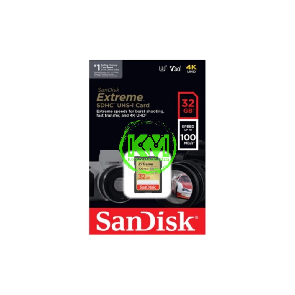 SANDISK SDCARD EXTREME 32GB 100 60MB MEMORY CARD - Image 1