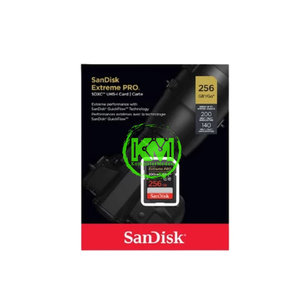SANDISK SDCARD EXTREME PRO 256GB 200MB MEMORY CARD - Image 1