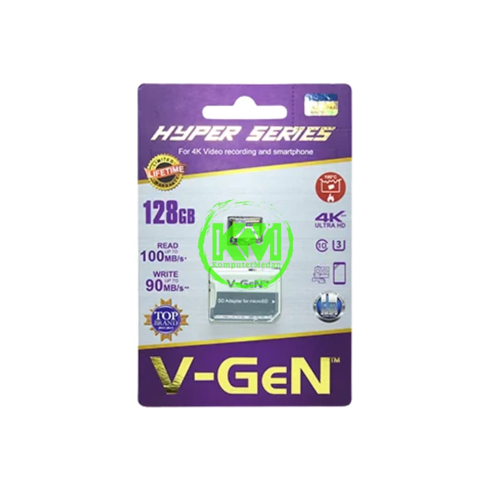VGEN MICROSD HYPER SERIES 128GB MEMORY CARD