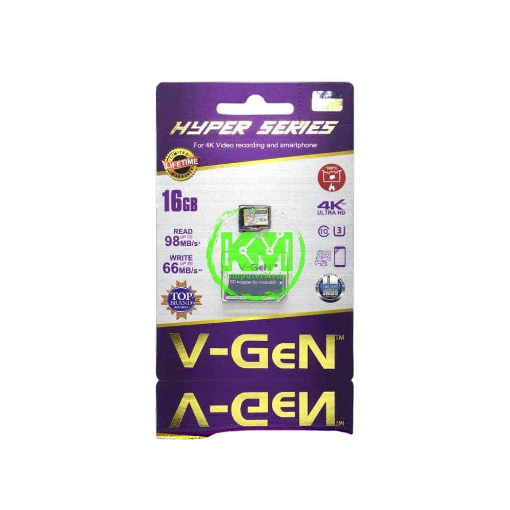 VGEN MICROSD HYPER SERIES 16GB MEMORY CARD - Image 1