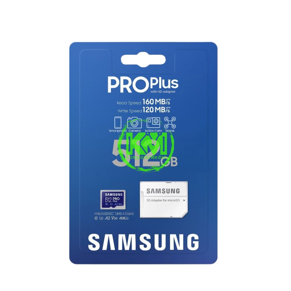 SAMSUNG MICROSD 512GB PRO PLUS 180MB MEMORY CARD - Image 1