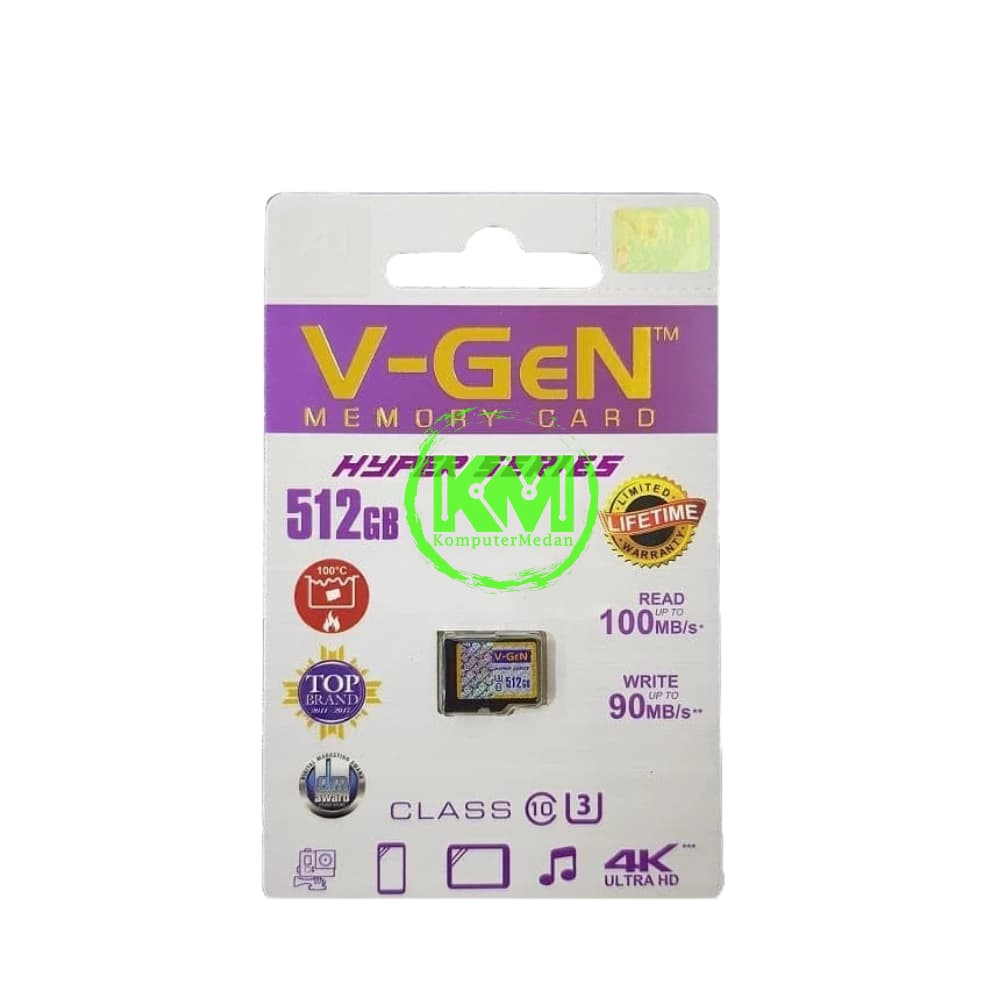 VGEN MICROSD HYPER SERIES 512GB MEMORY CARD - Image 1