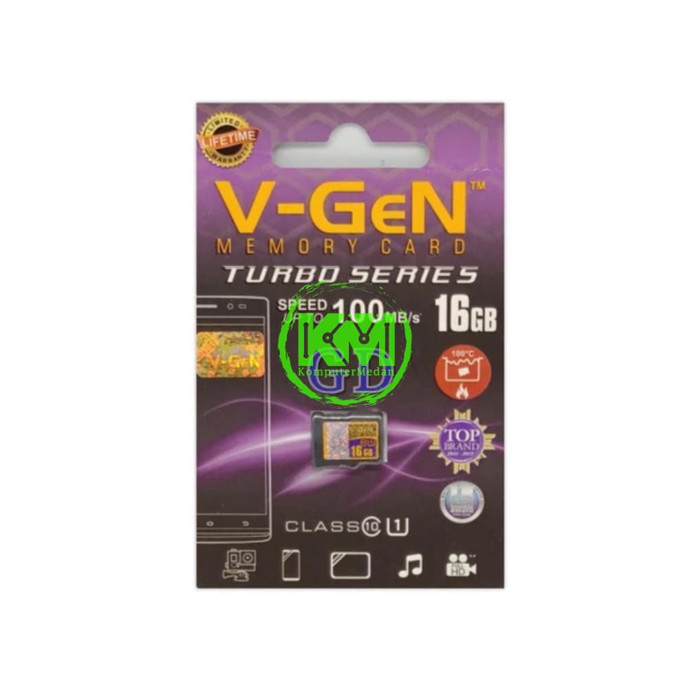 VGEN MICROSD 16GB CLASS 10 TURBO SERIES MEMORY CARD - Image 1