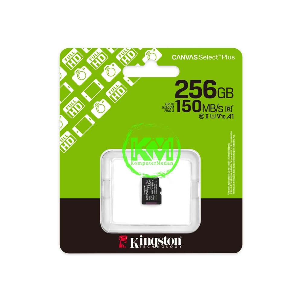 KINGSTON MICROSD CANVAS SELECT PLUS 256GB 100MB MEMORY CARD