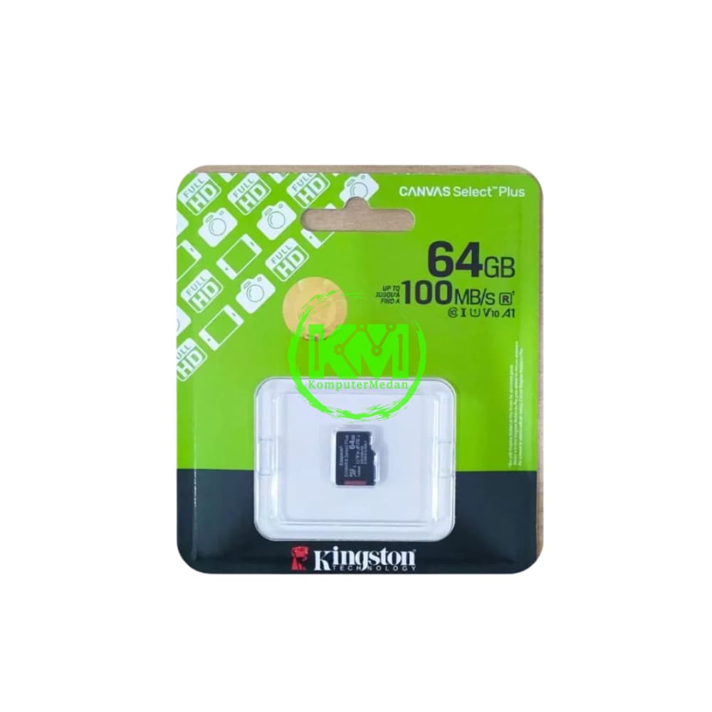 KINGSTON MICROSD CANVAS SELECT PLYS 64GB 100MB MEMORY CARD